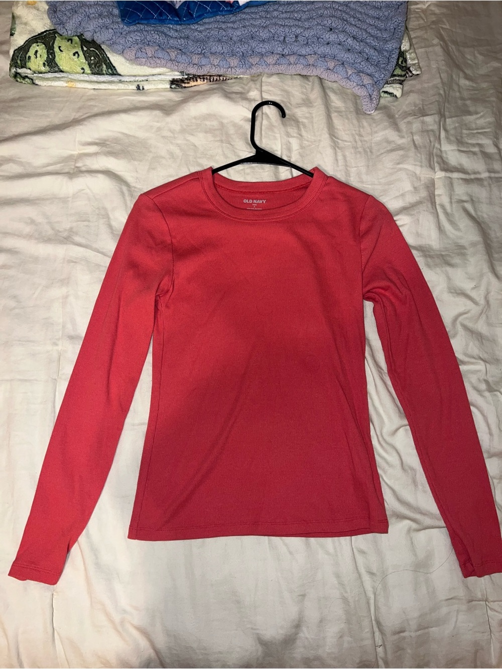 Old Navy Women's Long-Sleeve Crewneck Top - Coral